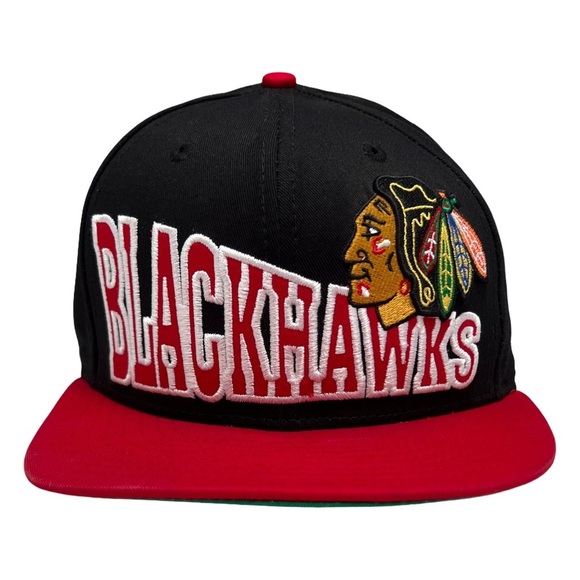 NEW ERA • Men’s Chicago Blackhawks Hockey NHL Black and Red Snapback Cap Hat - Picture 1 of 9